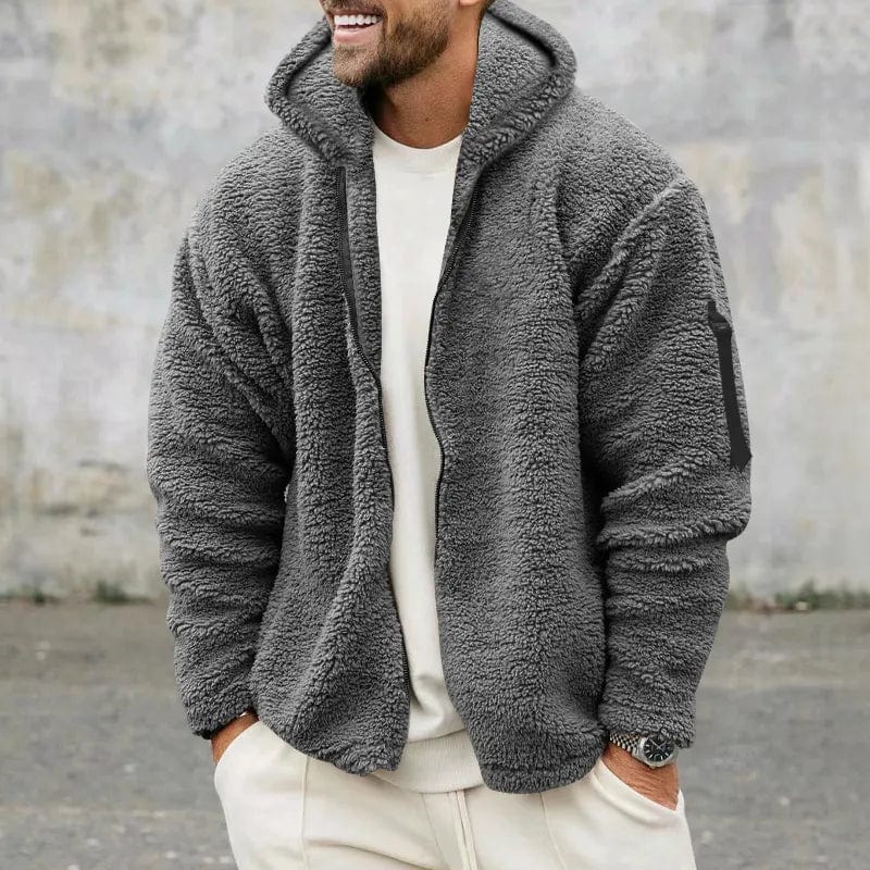 Mens Casual Hooded Zip Jacket With Full Front Zip For All Day Comfort And Adjustable Hood