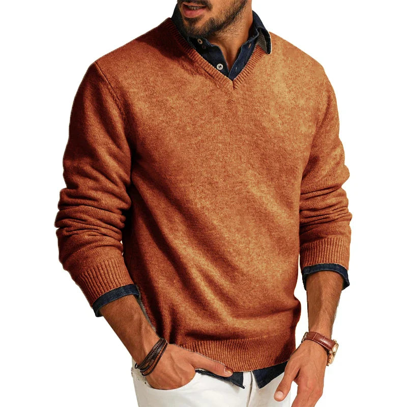 Michael Wool Blend Sweater For Men Lightweight Knit With Soft Warmth Versatile For Casual To Professional Wear