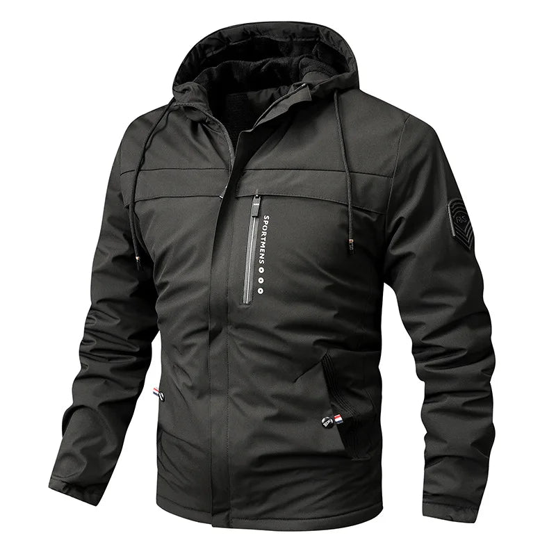 Mens Quilted Jacket With Warmth And Durability Full Zip Front Insulated Everyday Outerwear
