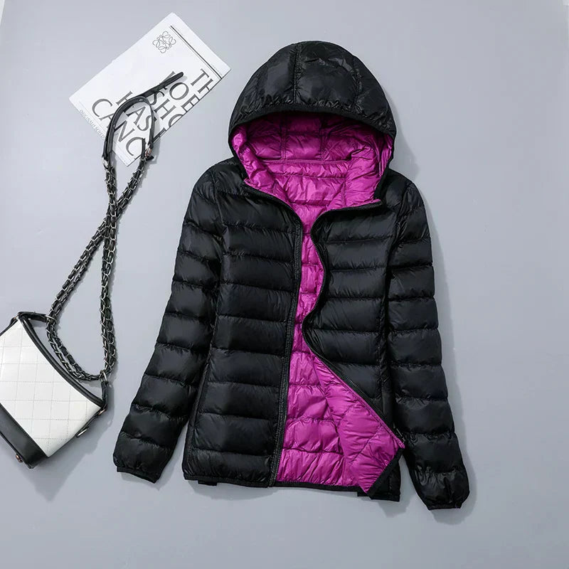 Women's hooded down jacket