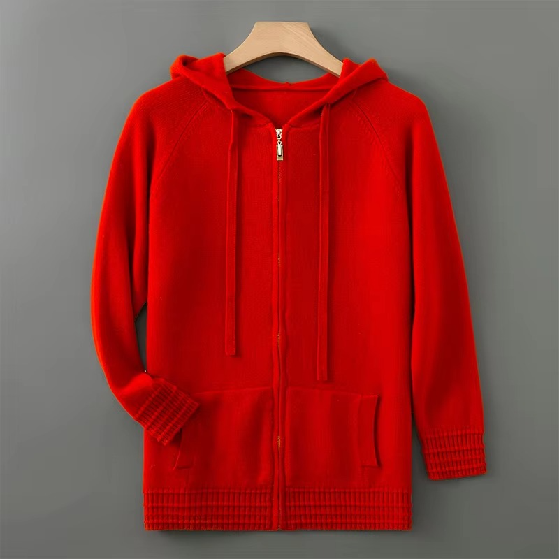 Men's Merino Wool Hooded Cardigan Sweater Jacket Sizes S-XXXL Warmth With Refined Style