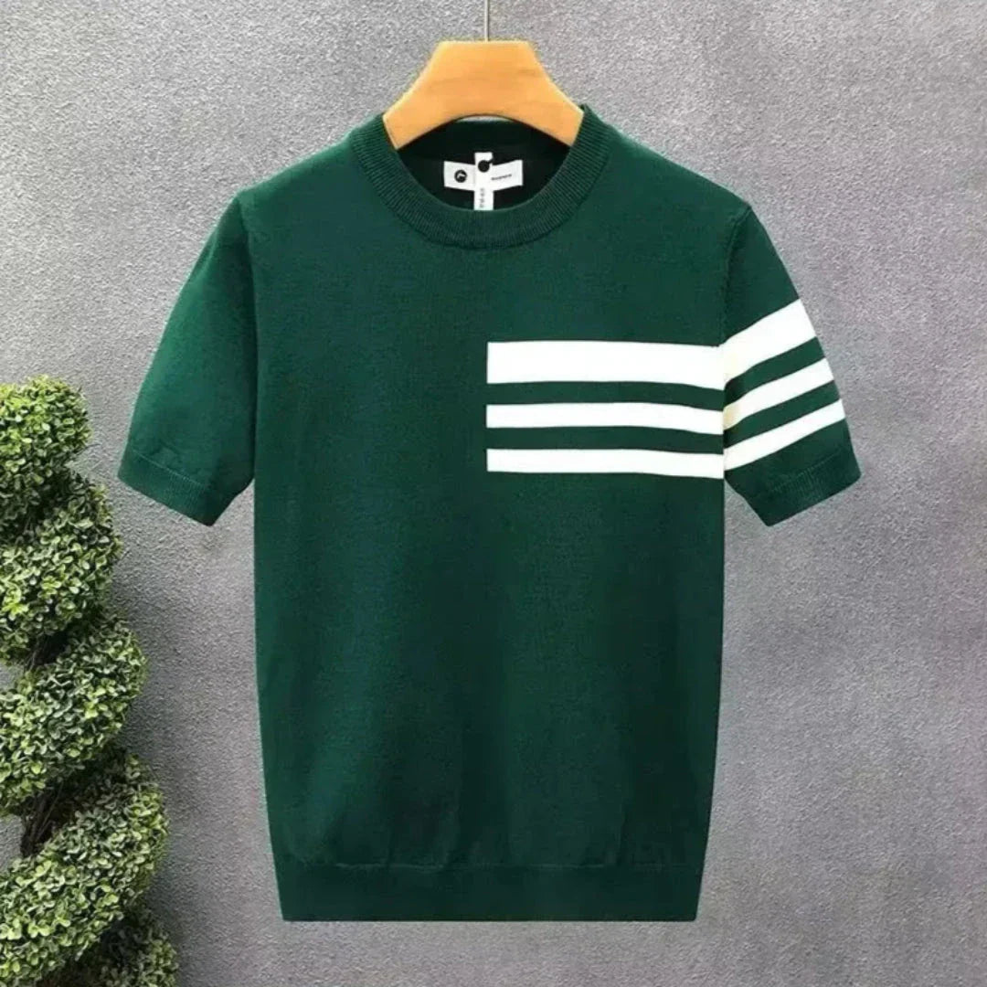 Sam Contrast-Stripe Knit Tee