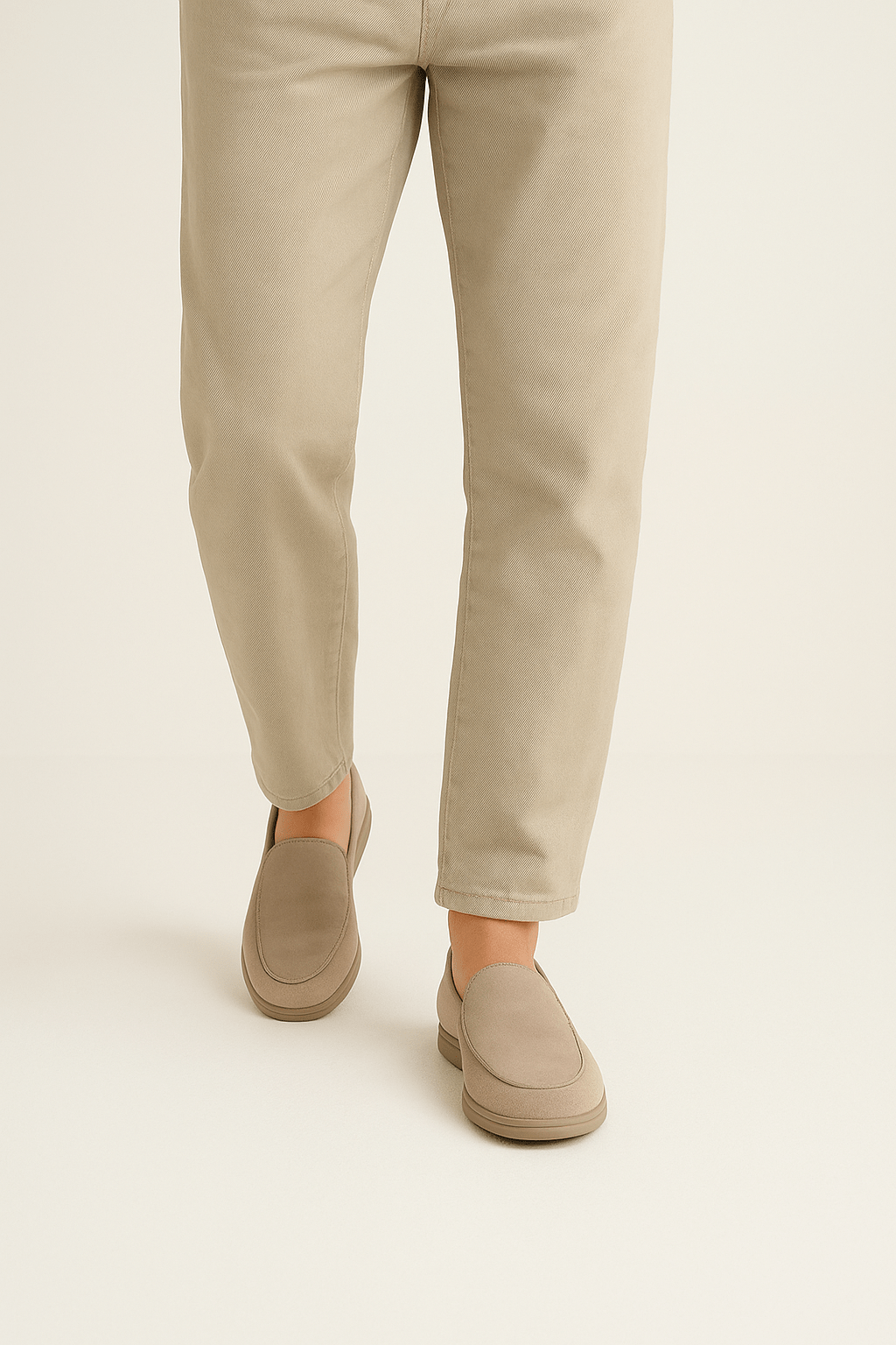 Suede loafers with flexible comfort