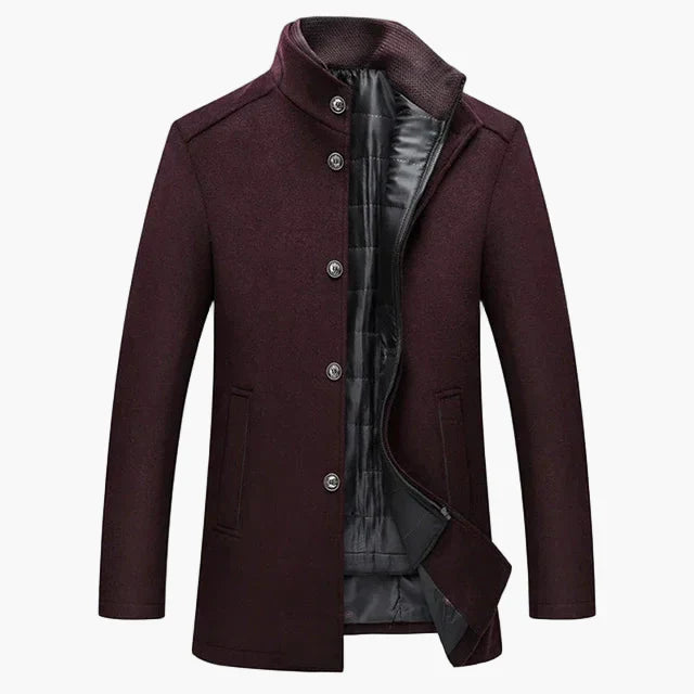 Mens Classic Winter Coat With Stand Up Collar For Business And Casual Wear Warmth And Style