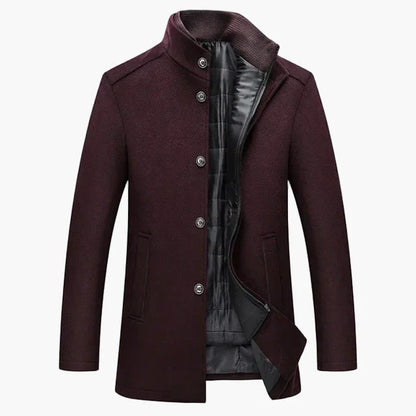 Mens Classic Winter Coat With Stand Up Collar For Business And Casual Wear Warmth And Style