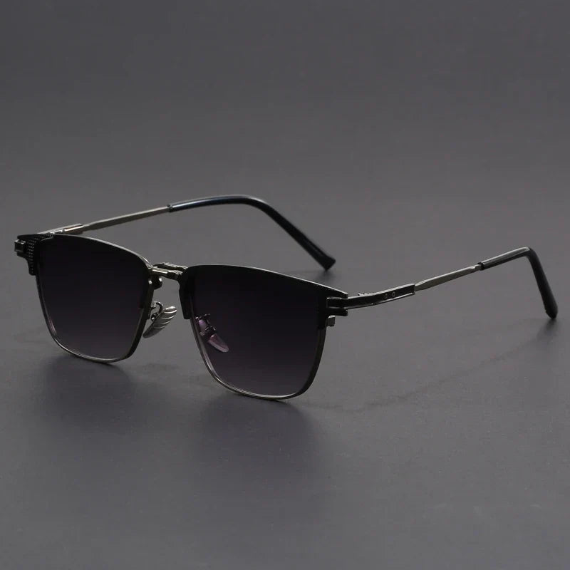 Voltage Polarized Titanium Sunglasses by TrendAura Ultra Lightweight Half Frame with Glare Free Lenses