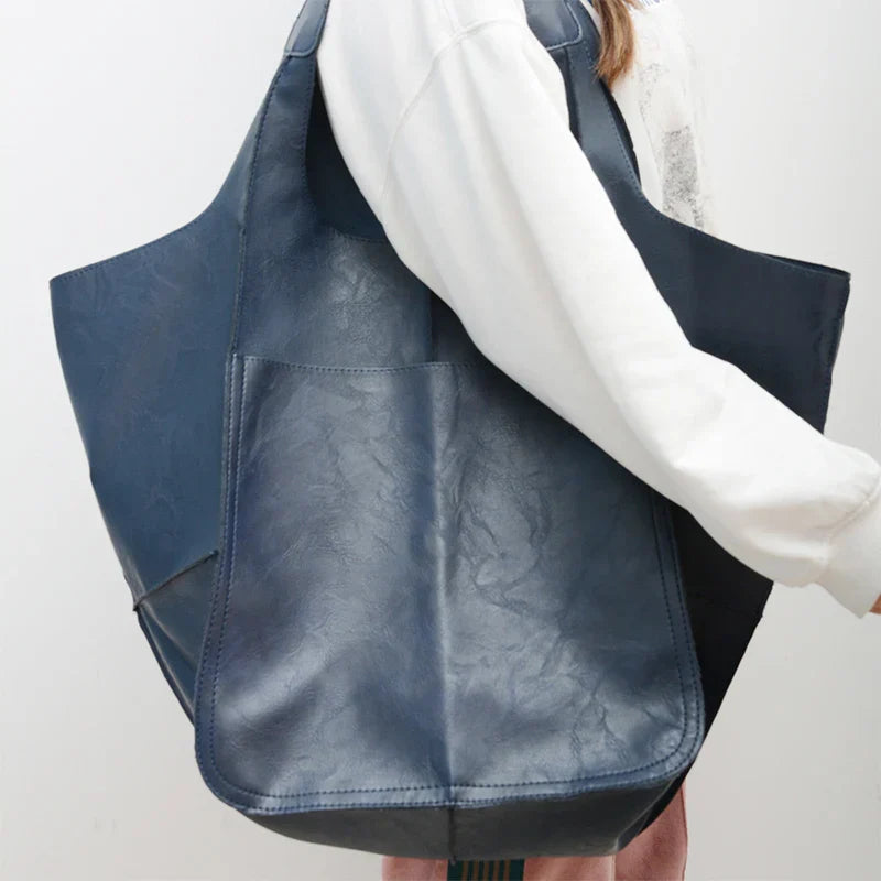 TrendAura Arlo Rove Carryall Tote Bag - Supremely Spacious Leather Tote With Deep Side Pockets