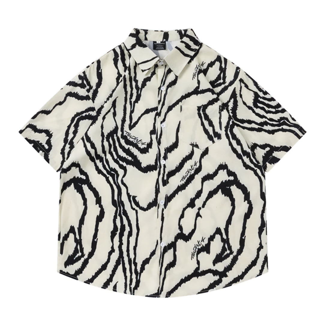 Stripe Wave Short Sleeve Shirt