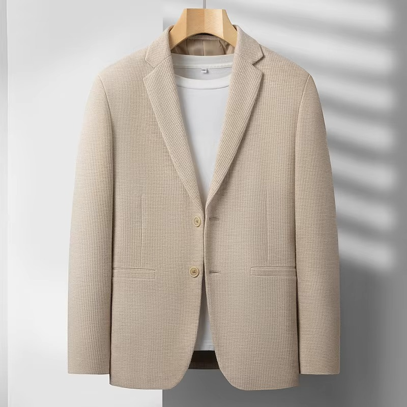 TrendAura Mens Wool Blend Tailored Suit Jacket For Business And Formal Occasions
