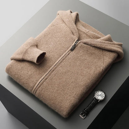 Jordan Premium Cotton Zip Front Hoodie Sweater Soft Knit Cardigan For Men And Women