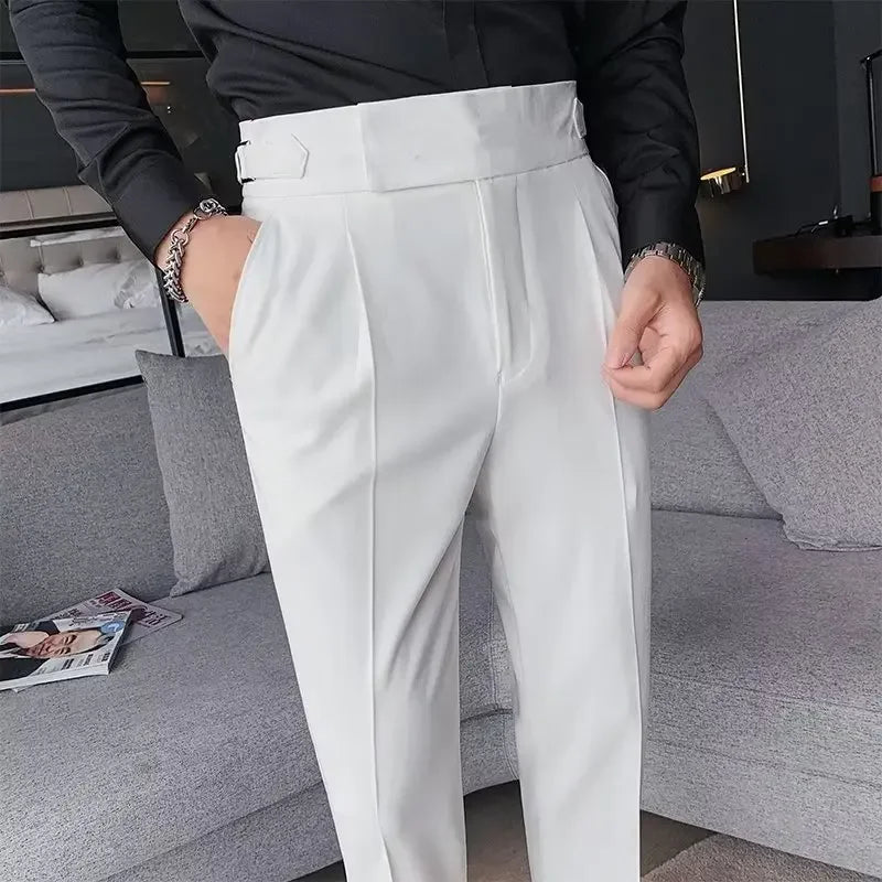 Jonah High Waisted Chino Pants For Men Stylish Comfort For Office And Everyday Wear