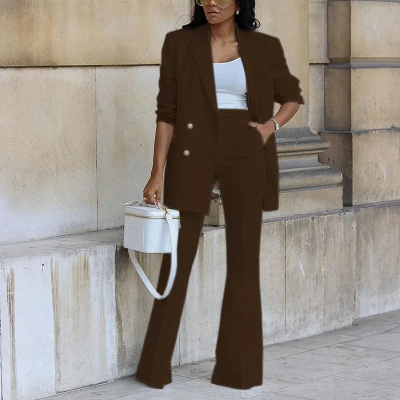 Lauren | Chic Formal Suit Set with Tailored Long Blazer for Women