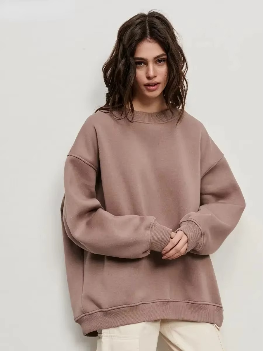 Oversized Fleece Hoodie for Women Warm Loose Fit Pullover Sweatshirt