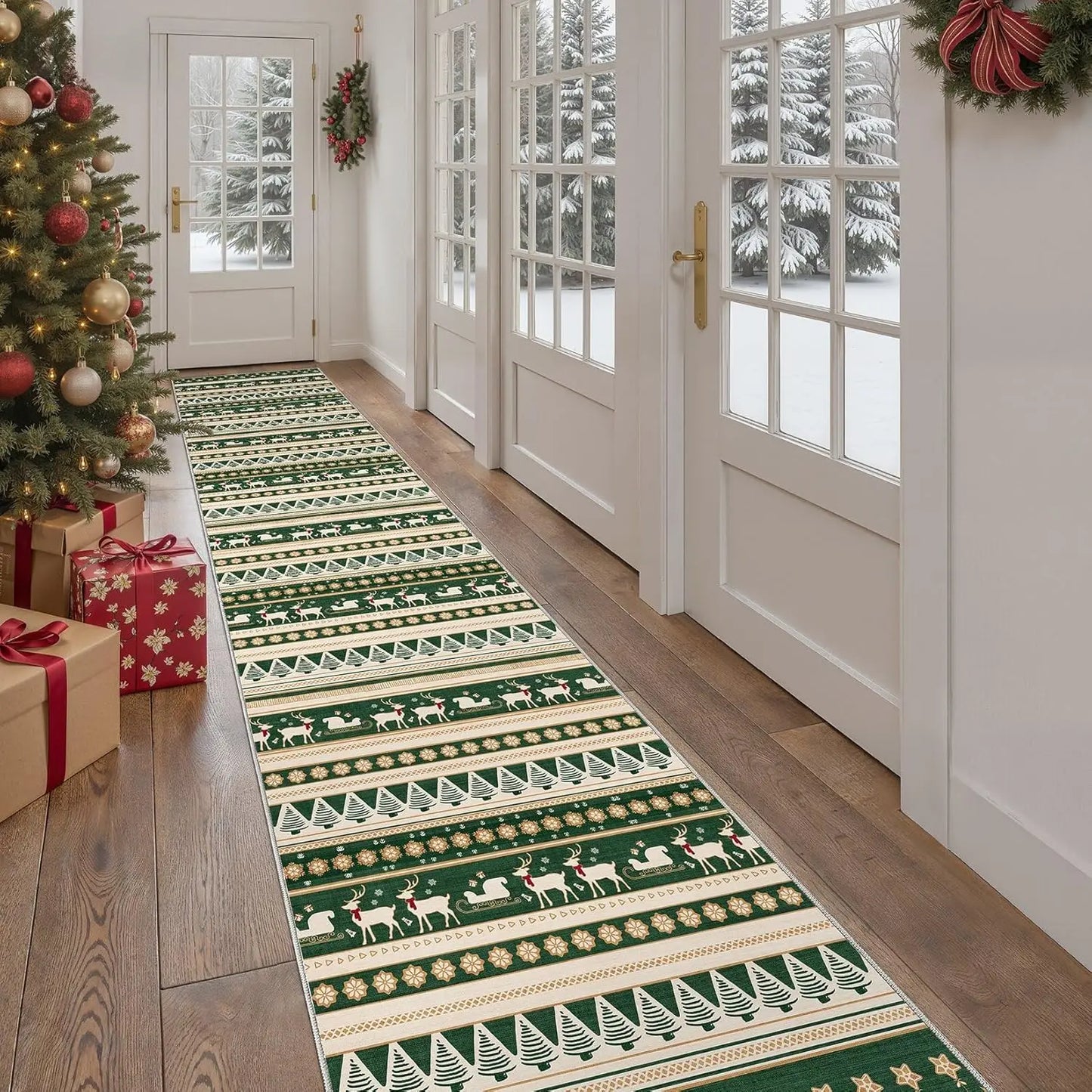 Washable Boho Farmhouse Bohemian Neutral Large Moroccan Geometric Soft No Slip Indoor Thin Floor Carpet for Bedroom Under Dining