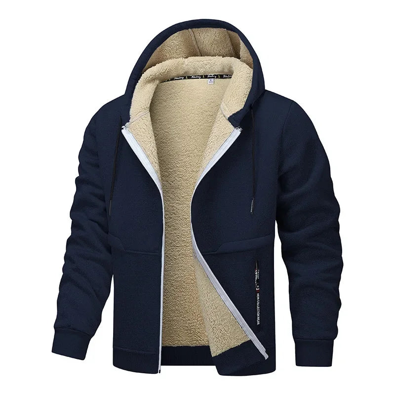 Men's Casual Winter Jacket Versatile Warmth With Full Front Zipper And Soft Lining For Everyday City Wear