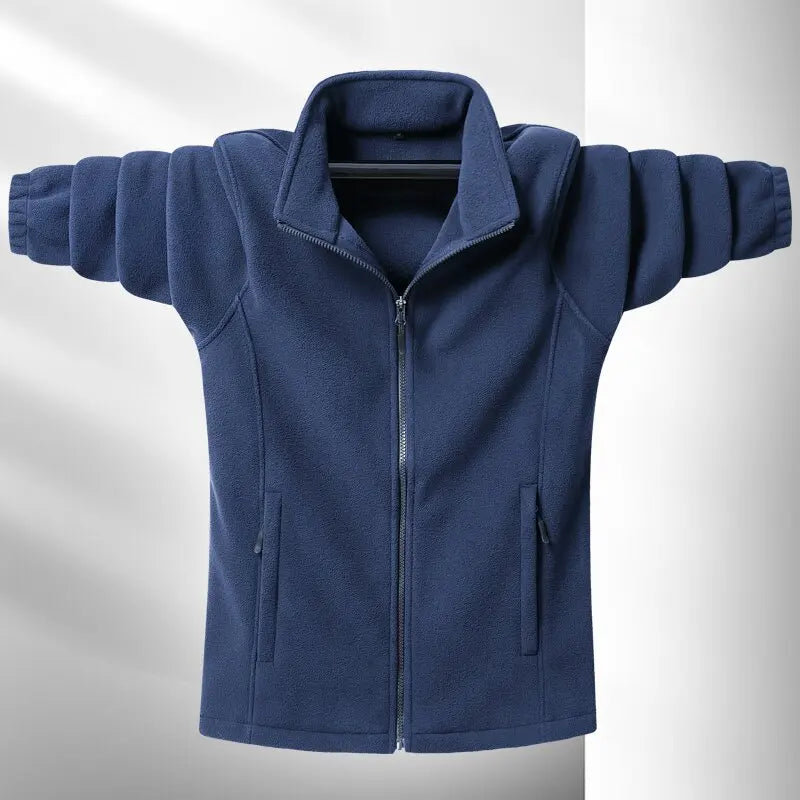 TrendAura Street Ready Fleece Jacket For Men Premium Tailored Fit Versatile Minimalist Design With Durable Zipper