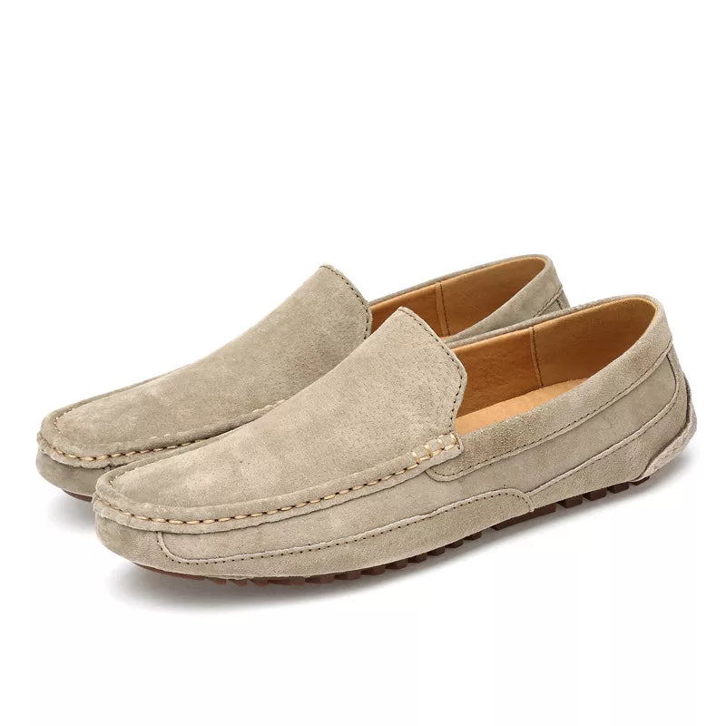 Elegant loafers for men in genuine suede