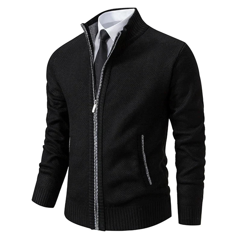 TrendAura Men's Fleece Vest Slim Fit Stand Collar Zipper Soft Warm Layering Outerwear