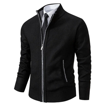 TrendAura Men's Fleece Vest Slim Fit Stand Collar Zipper Soft Warm Layering Outerwear