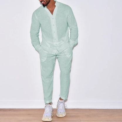 Liam Men's 100 Percent Cotton Tracksuit Set Comfortable Breathable Casual Wear For Autumn
