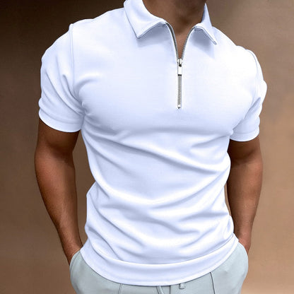 Max Zipper Polo Shirt For Men Ultra Comfortable Modern Style For Office And Casual Wear