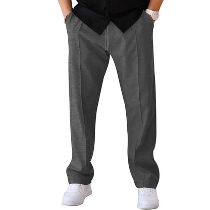 Dylan Men's Loose-Fit Formal Trousers By TrendAura Navy Blue Dress Pants For Business Meetings And Formal Events