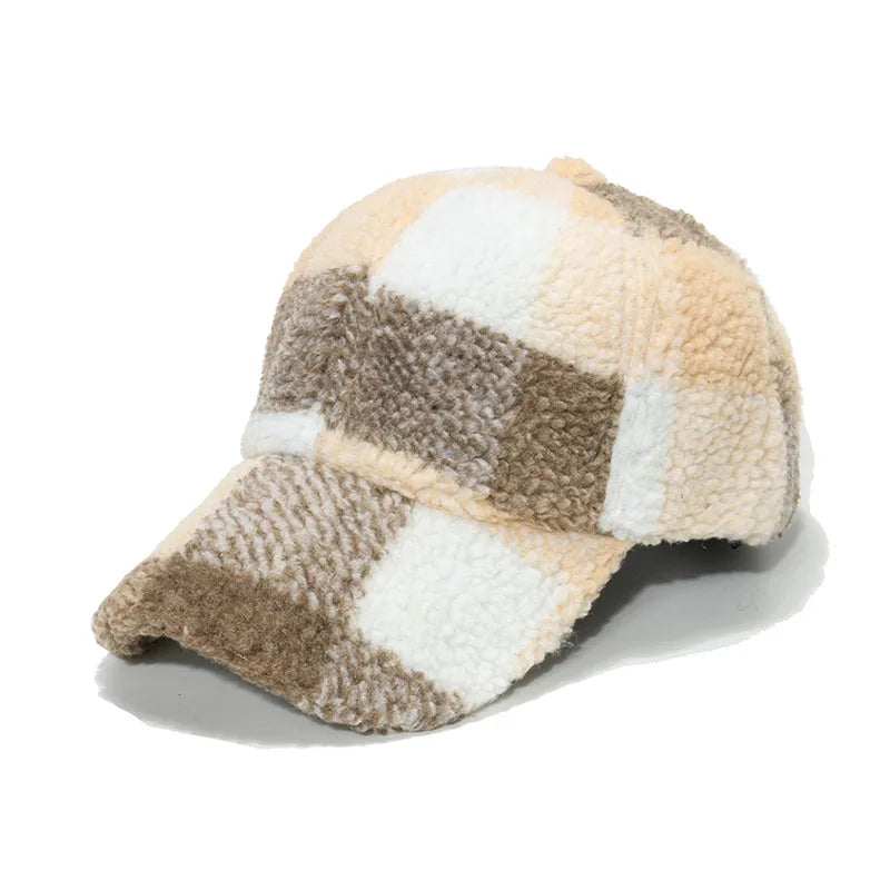 Highland Sherpa Cap Cotton Sherpa Exterior With Adjustable Fit Lumberjack Plaid For Outdoor Enthusiasts