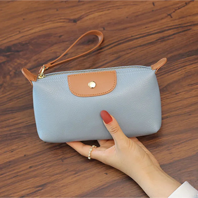 TrendAura Anne Vegan Leather Wristlet Clutch Bag - Compact, Durable PU Leather With Zipper Closure