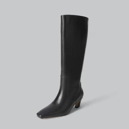 Julitta Knee High Leather Boots for Women Comfortable Timeless Style for Autumn Winter