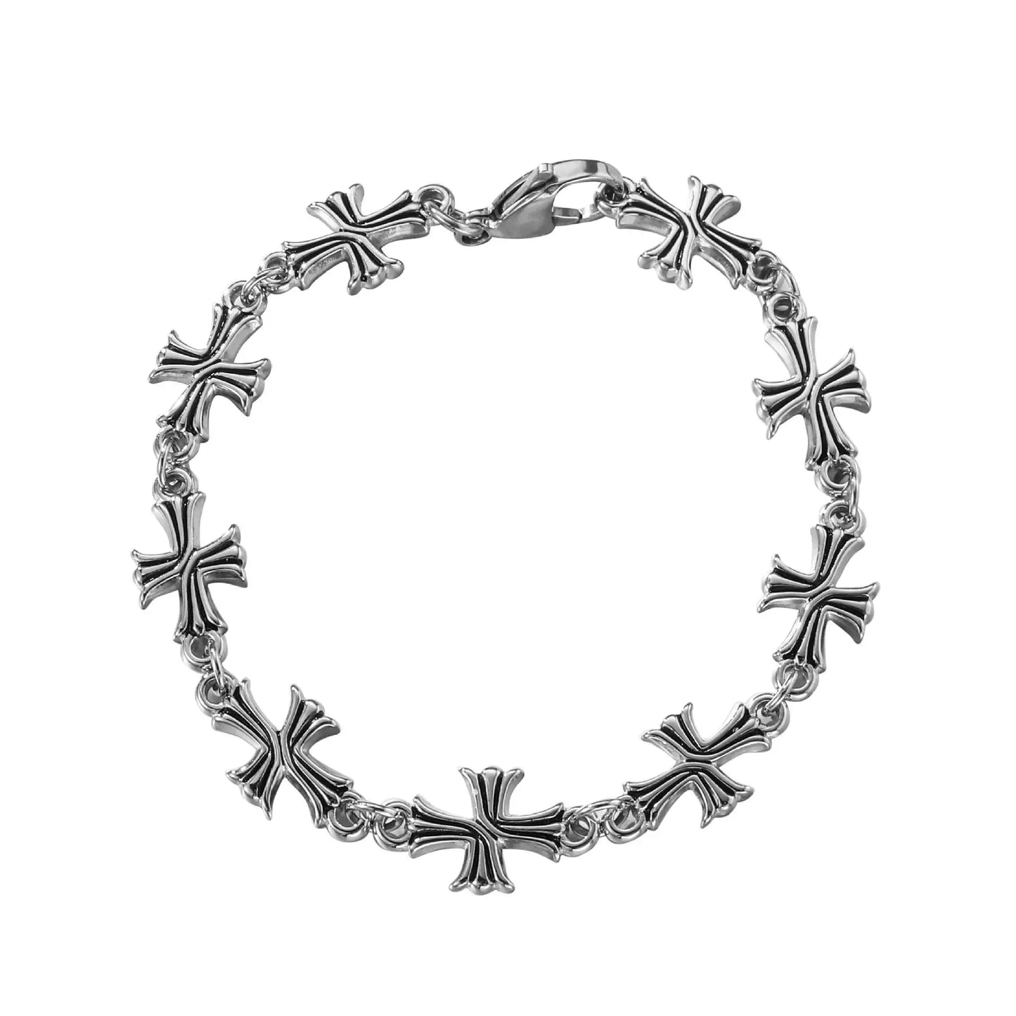 Silver Cross Bracelet - TrendAura
