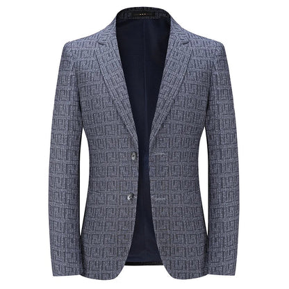 Julian Men Geometric Pattern Blazer Modern Tailored Jacket For Smart Casual Wear Breathable Comfort