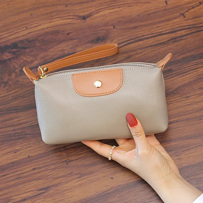 TrendAura Anne Vegan Leather Wristlet Clutch Bag - Compact, Durable PU Leather With Zipper Closure