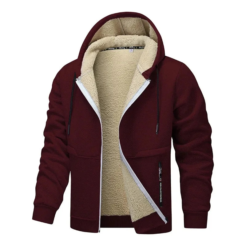 Men's Casual Winter Jacket Versatile Warmth With Full Front Zipper And Soft Lining For Everyday City Wear