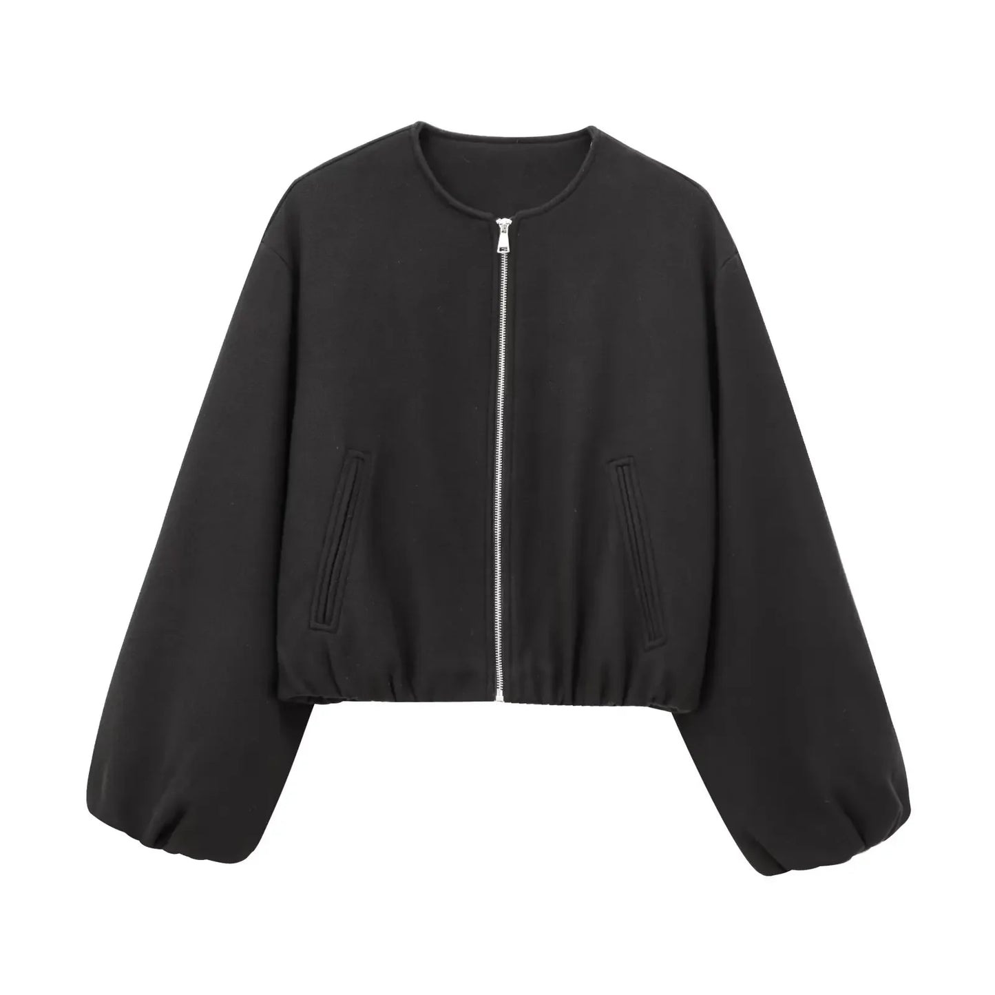 Black bomber jacket women
