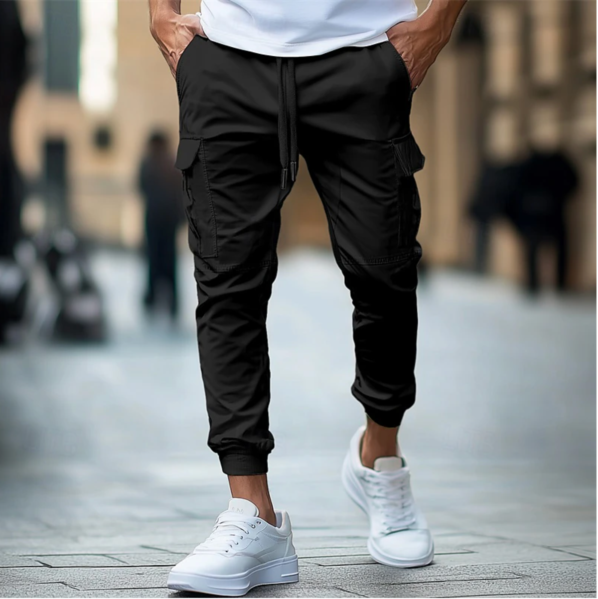 Cargo Jogger Pants For Men Slim Fit Stretch Cotton Comfort
