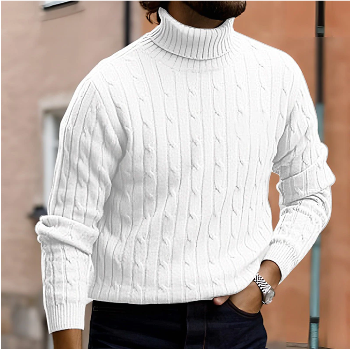 Men's Roll Neck Sweater Premium Warmth And Versatility For Casual Or Formal Wear And Layering