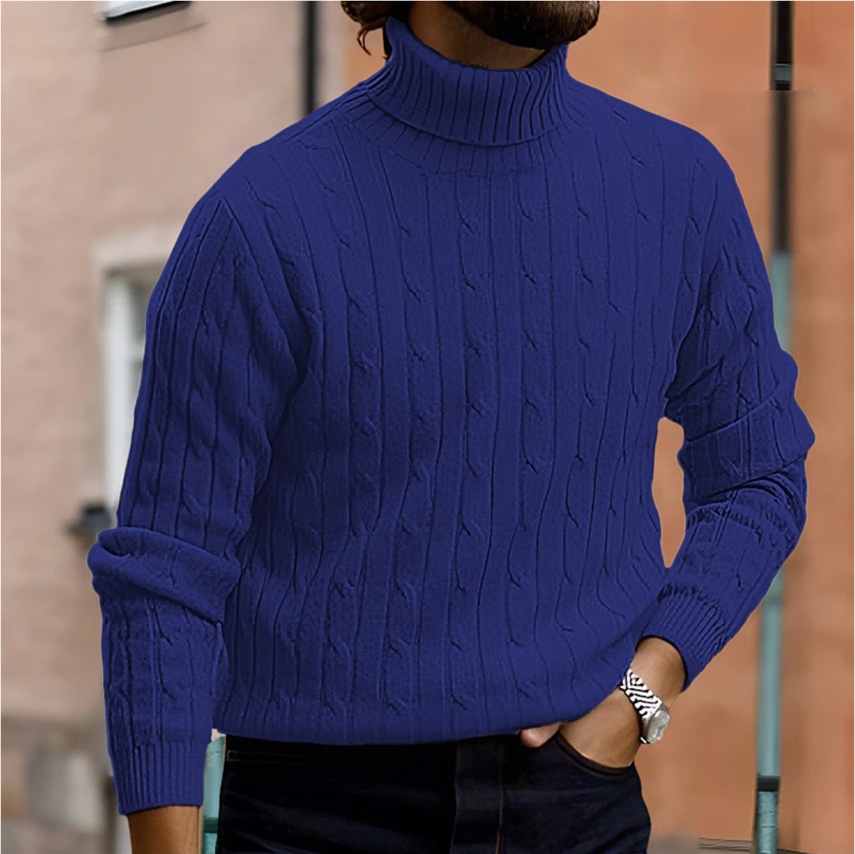 Men's Roll Neck Sweater Premium Warmth And Versatility For Casual Or Formal Wear And Layering