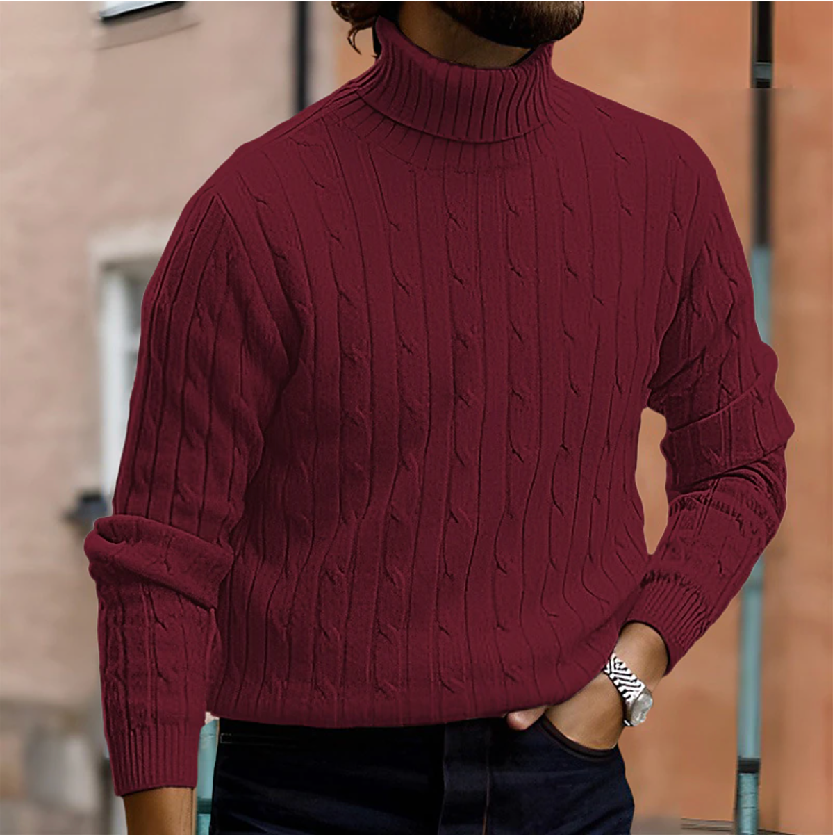 Men's Roll Neck Sweater Premium Warmth And Versatility For Casual Or Formal Wear And Layering