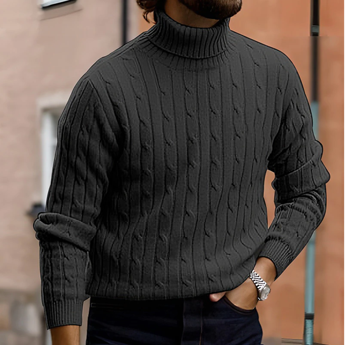 Men's Roll Neck Sweater Premium Warmth And Versatility For Casual Or Formal Wear And Layering