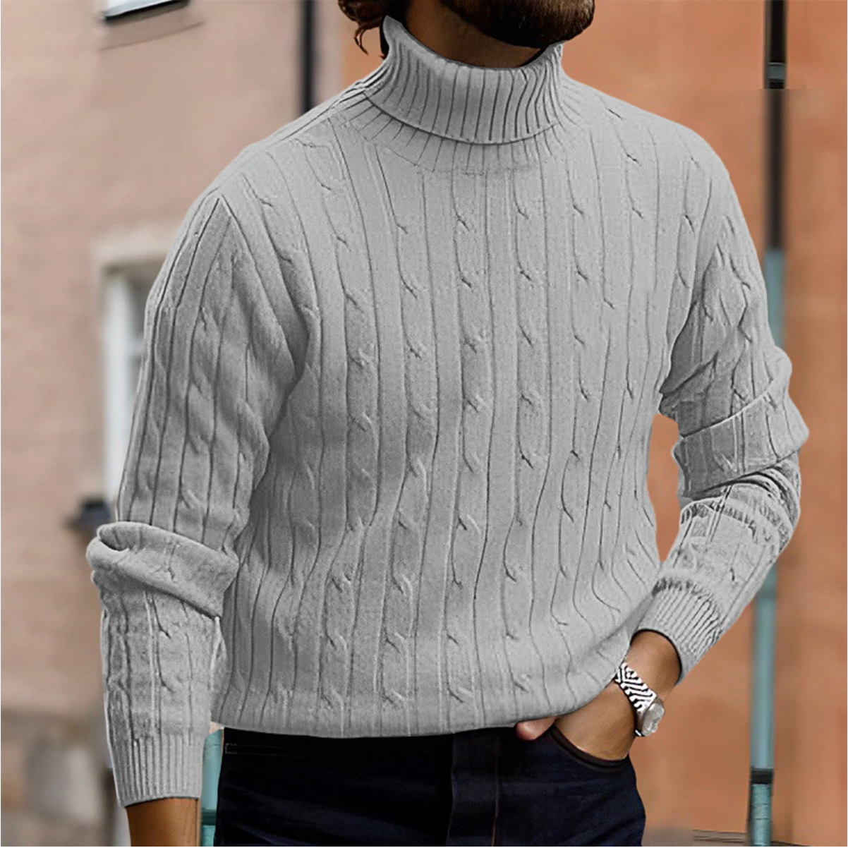 Men's Roll Neck Sweater Premium Warmth And Versatility For Casual Or Formal Wear And Layering