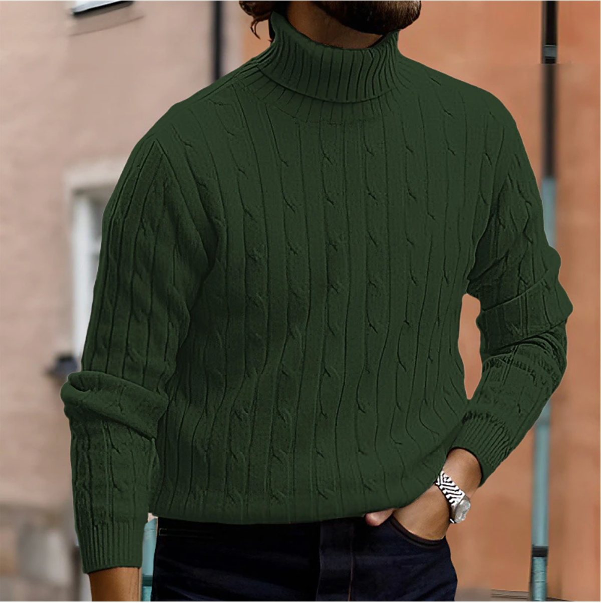 Men's Roll Neck Sweater Premium Warmth And Versatility For Casual Or Formal Wear And Layering