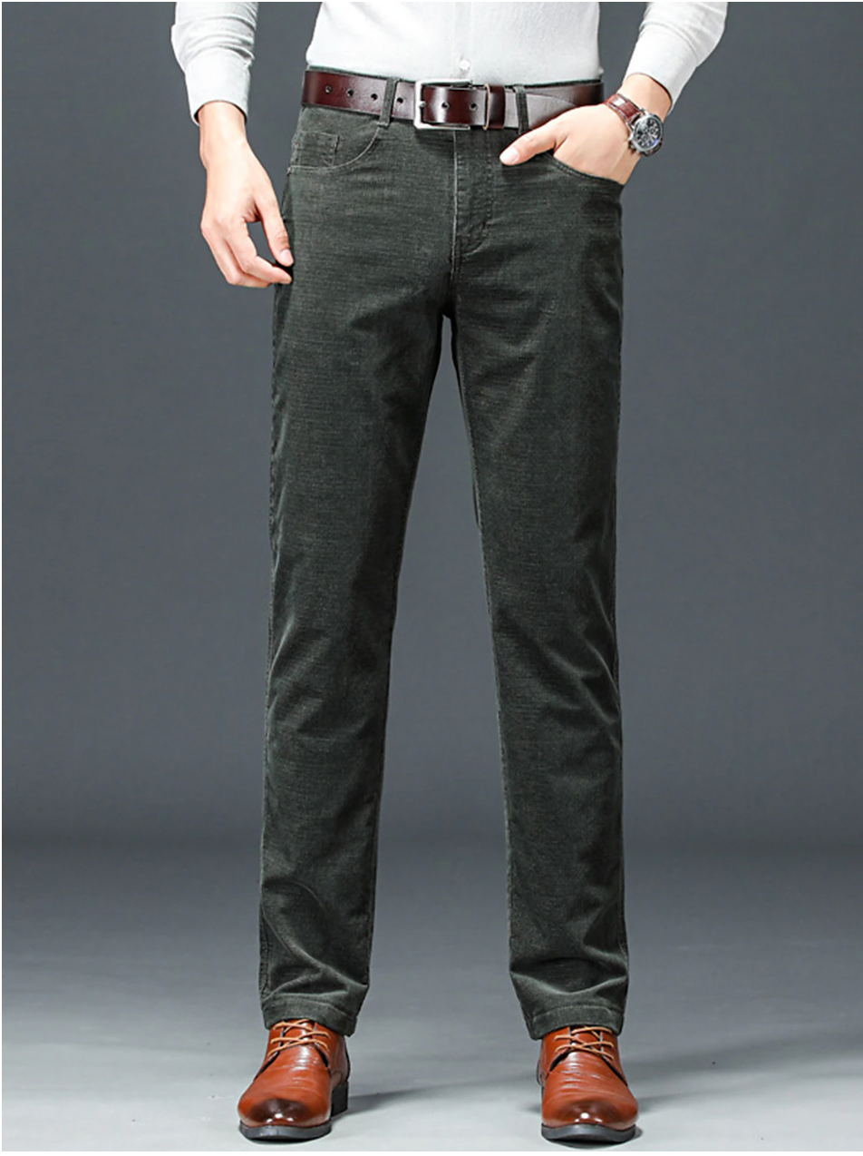 Andrew Men’s Slim Fit Chino Pants by TrendAura Tan Tailored Chinos for Work or Casual Wear