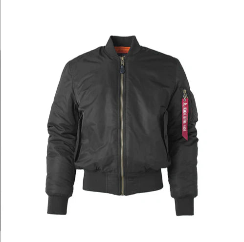 Men's Bomber Jacket Navy Classic Fit Wind-Resistant With Rib-Knit Trim And Utility Pocket