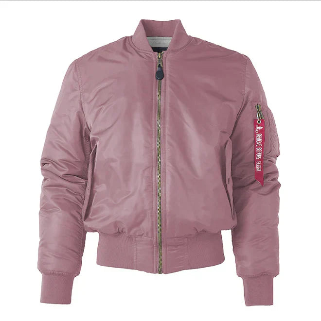 Men's Bomber Jacket Navy Classic Fit Wind-Resistant With Rib-Knit Trim And Utility Pocket