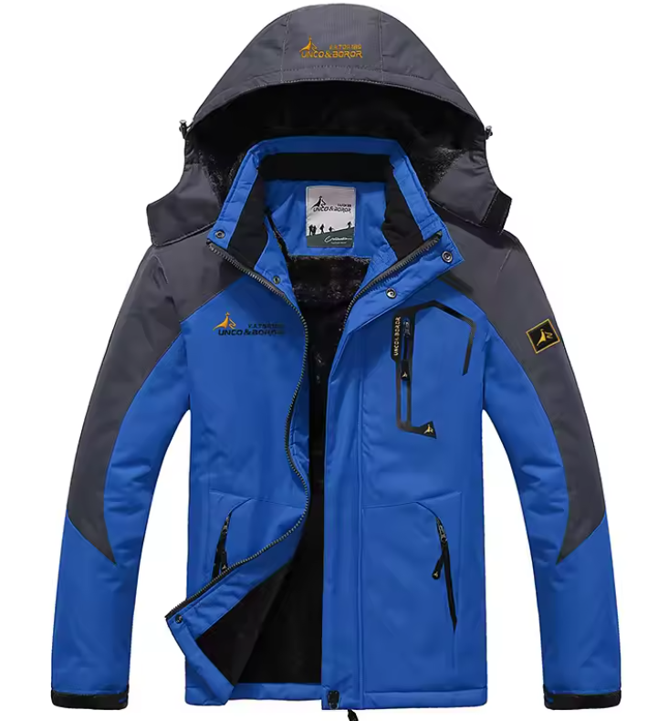 Men's Hooded Ski Jacket Insulated With Adjustable Hood For Outdoor Enthusiasts And Ultimate Warmth