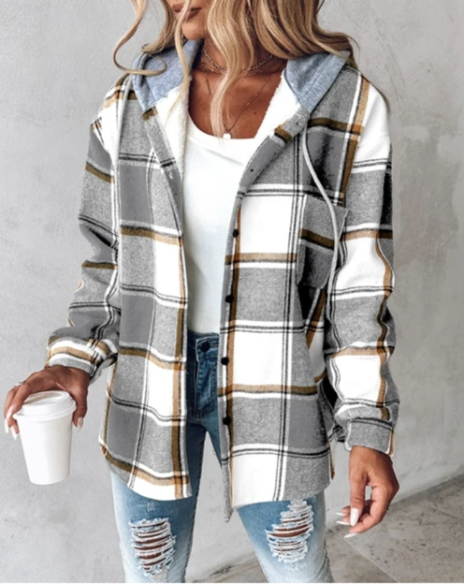 Women's Checkered Hoodie | Casual