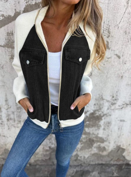 Brooklynn - Modern jacket with denim