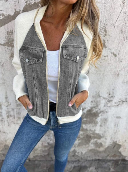 Brooklynn - Modern jacket with denim