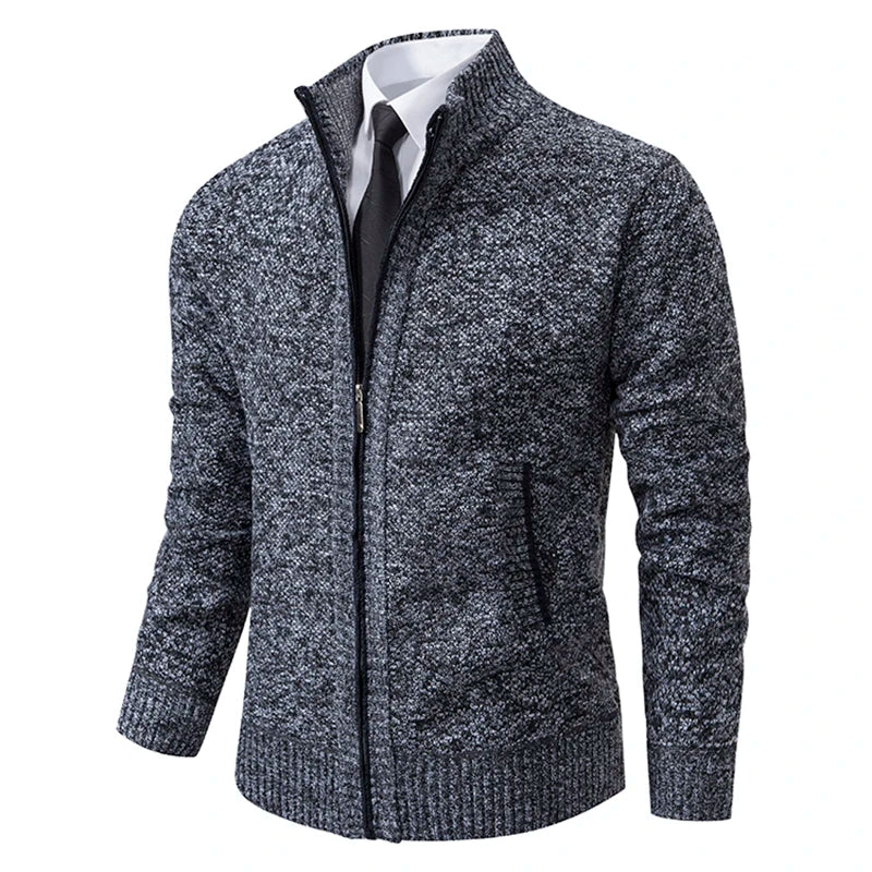 TrendAura Men's Fleece Vest Slim Fit Stand Collar Zipper Soft Warm Layering Outerwear