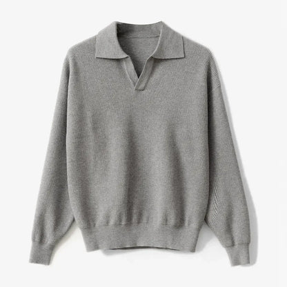 TrendAura Laidback Luke Wool Polo Knit Sweater For Men Relaxed Fit Soft Wool Blend